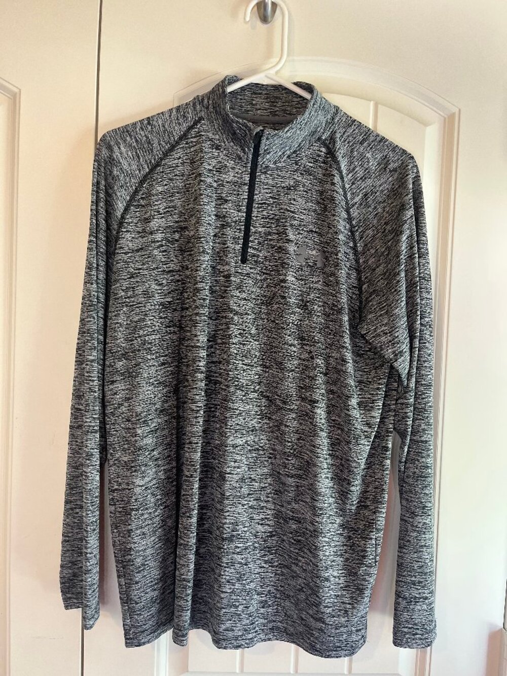 Under Armour HeatGear Quarter Zip Pullover Men's Medium Gray Heather Loose Fit
